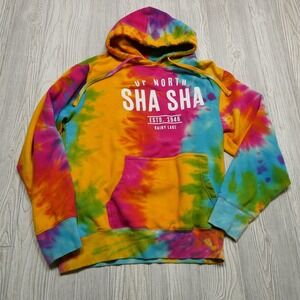 Rainy Lake‎ Hoodie Womens Medium Tie Dye Up North Sha Sha Minnesota